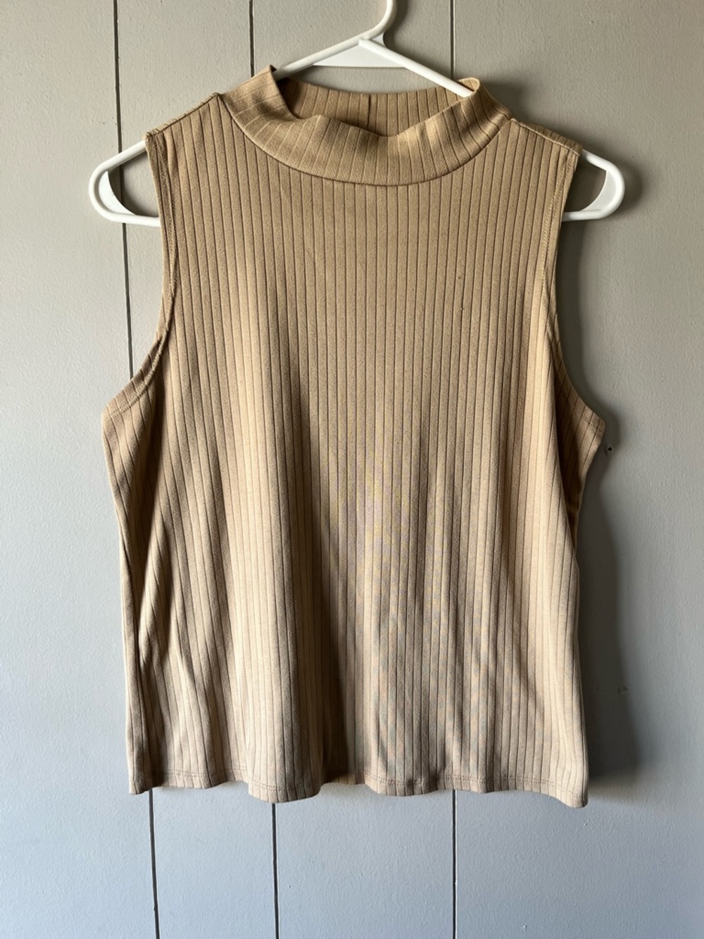 OneStepUp Sleeveless Ribbed Mock Neck Tank Women’s Large
